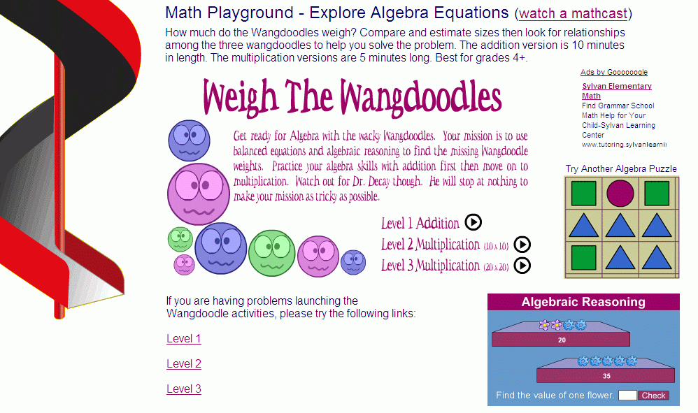math playground balance equations