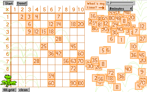 Timetable Chart Games